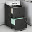 Lockable Mobile 2-Drawer Filing Cabinet