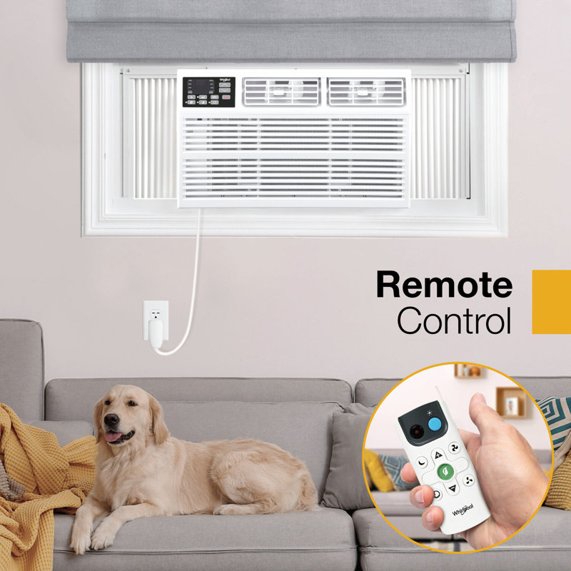Whirlpool 18,000 BTU 230V Window-Mounted Air Conditioner with Remote Control, 18000