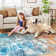 Abstract Tribal Washable Area Rug – Modern Non-Slip Carpet for Living Room, Bedroom & Entryway – Soft & Stain-Resistant Floor Mat