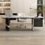 Bureau à 3 tiroirs noir + argent fritté rectangulaire + bois manufacturé + acier inoxydable-109306239-109306241