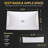 Ruth Series 22 In. Rectangular Ceramic Vessel Sink Basin In Glossy White With Curved Edge For Countertop Bathroom Vanity