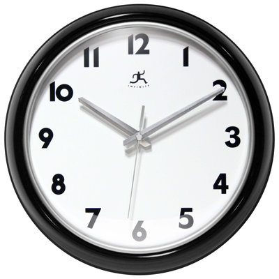Modern Contemporary Round Plastic Wall Clock 12 Inches