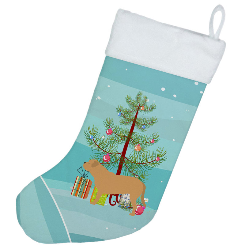 Chaussette de noël joyeux de noël, Dogue de Bordeaux