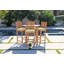 Huntington Outdoor 5 - Piece Bar Height Table with Cushions-1412812059