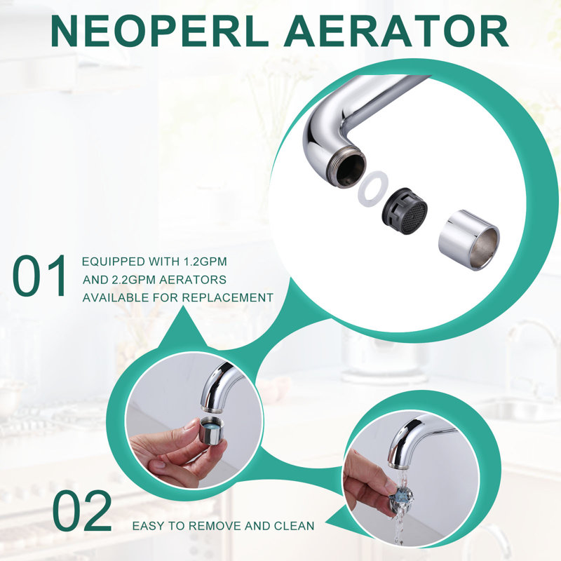 Single Handle Deck Mounted Bar Faucet Inclued Supply Lines, Chrome