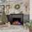 55" Electric Fireplace Tv Stand W/ Remote, Adjustable Flame & 1-8H Timer-31601120