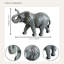 Statue d'éléphant de jardin avec trompe levée