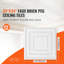 Paquet de 12 tuiles de plafond en PVC 24 x 24 po