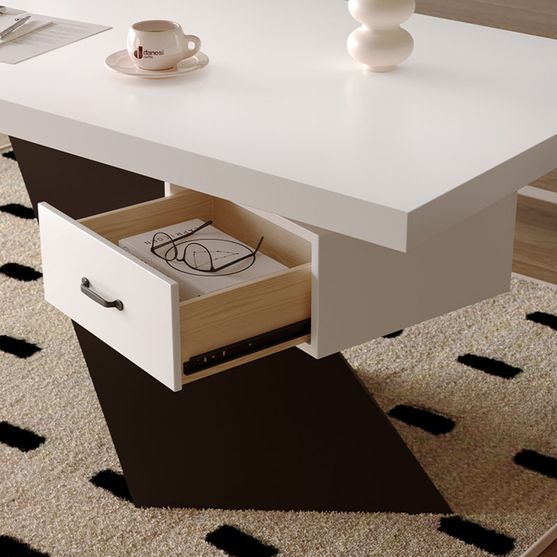 Bureau de qualité supérieure en bois de frêne massif, H 28,74 po x l 55,12 po x P 27,56 po