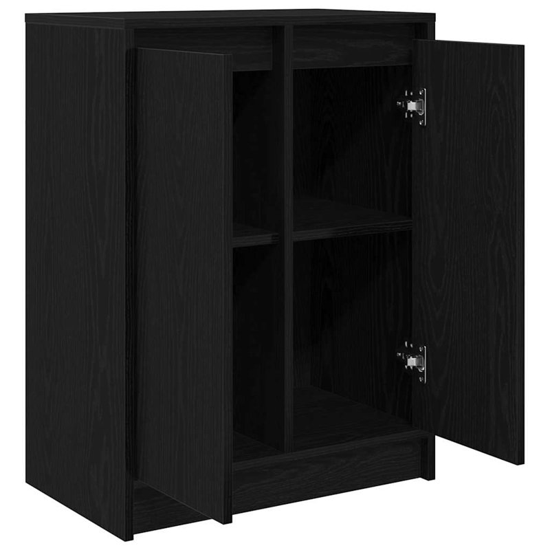 Sideboard 57X34x76 Cm Engineered Wood, Black Oak