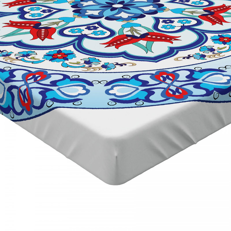 Microfiber Floral Fitted Sheet, Full Fitted Sheet