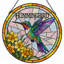 Panneau de vitrail en forme de colibri 12 po-1334497358
