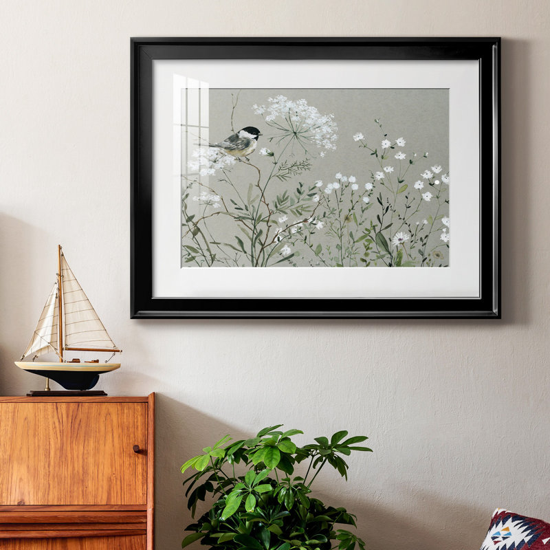 " Bouquet Of Grace Meadow I ", Black, 18.5" H x 24.5" W x 1.5" D