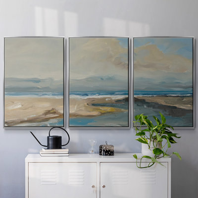 Lincoln Beach - 3 pièces, reproduction sur toile