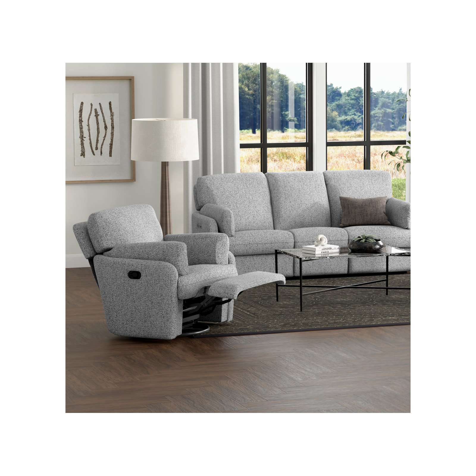 Doe Manual Recliner Swivel Glider