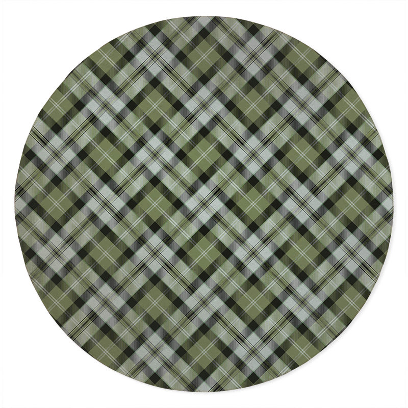 Tapis d'extérieur antidérapant à carreaux Anthony, Rond 5 pi
