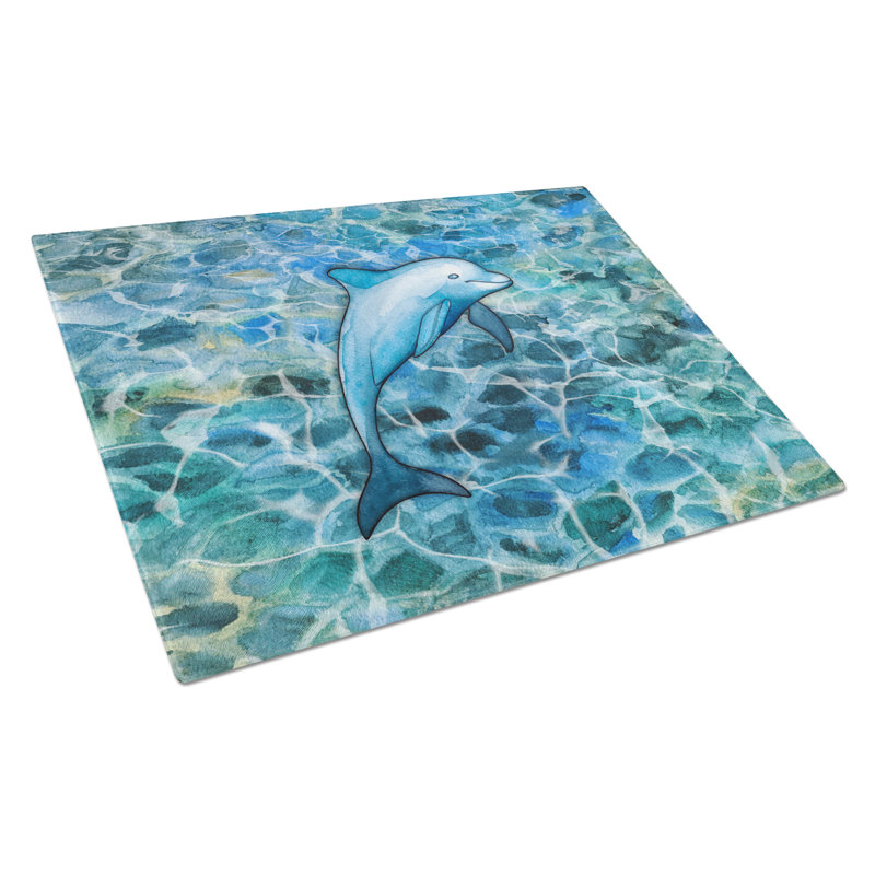 Planche à découper pour dauphins en verre à trésors caroline Under Water