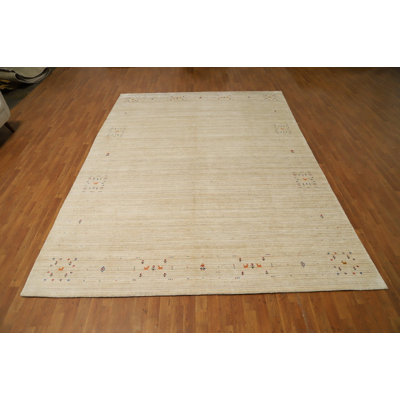 Tapis luxueux de style Gabbeh 9 x 12 avec détails artistiques
