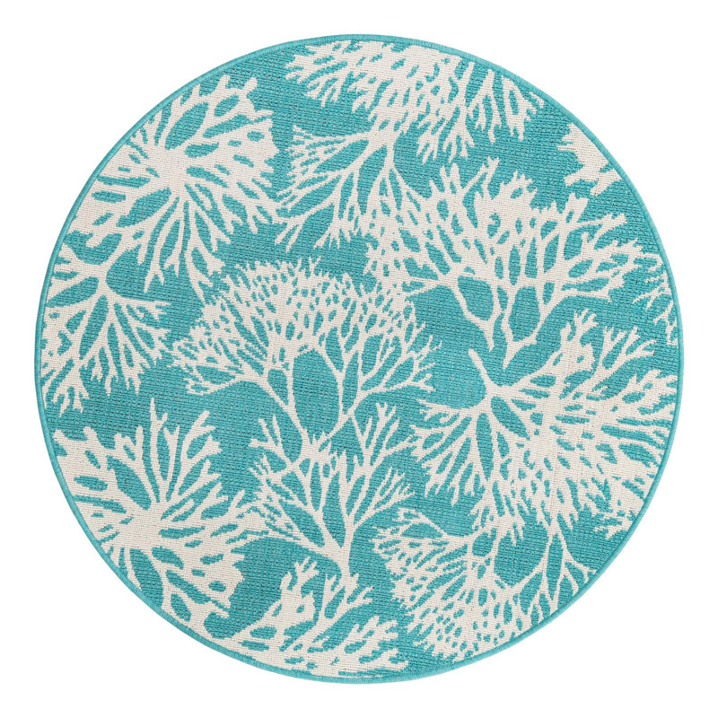 Tapis d'extérieur intérieur / extérieur Coastal, Rond 4 pi 1 po