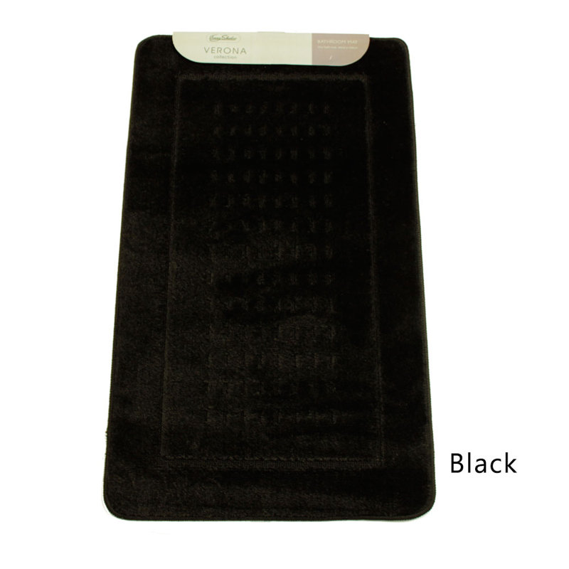 Abidah Non-Slip Bath Rug, Black