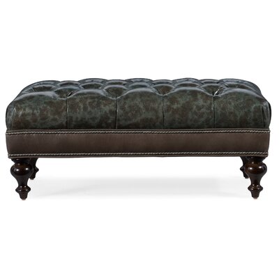 Rects 42.5"" Wide Genuine Leather Tufted Rectangle Cocktail Ottoman -  Bradington-Young, 805-REC-922100-28-TU-MH-#9NI