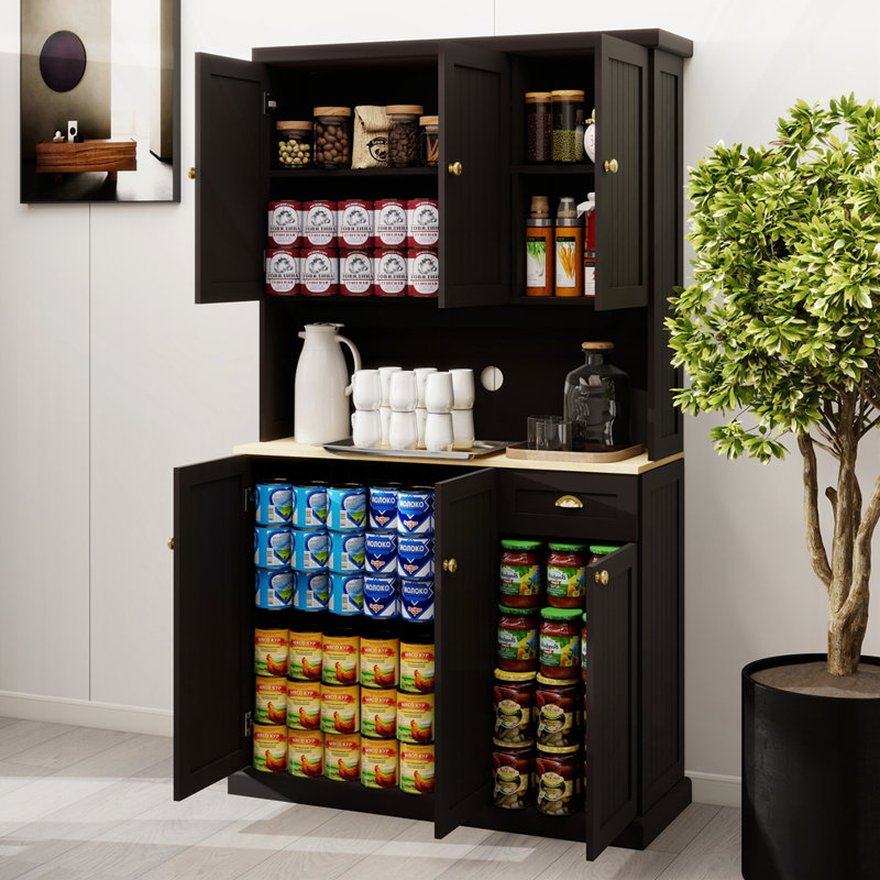 Armoire de rangement 71 po, Noir
