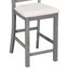 Table de salle à manger rustique gris et chaise avec sièges rembourrés, meubles de rangement pour le vin - 5 pour la maison-1206275276-1206275279-1206275278