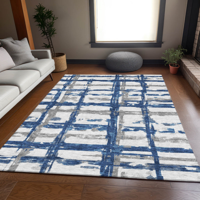 Mahaney Washable Striped Indoor / Outdoor Rug, Rectangle 10' x 14'