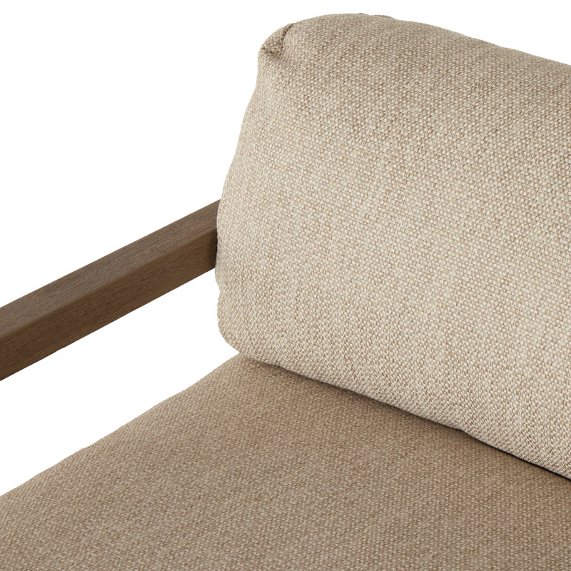 Stroud Outdoor Teak Swivel Lounge Chair, Faye Sand