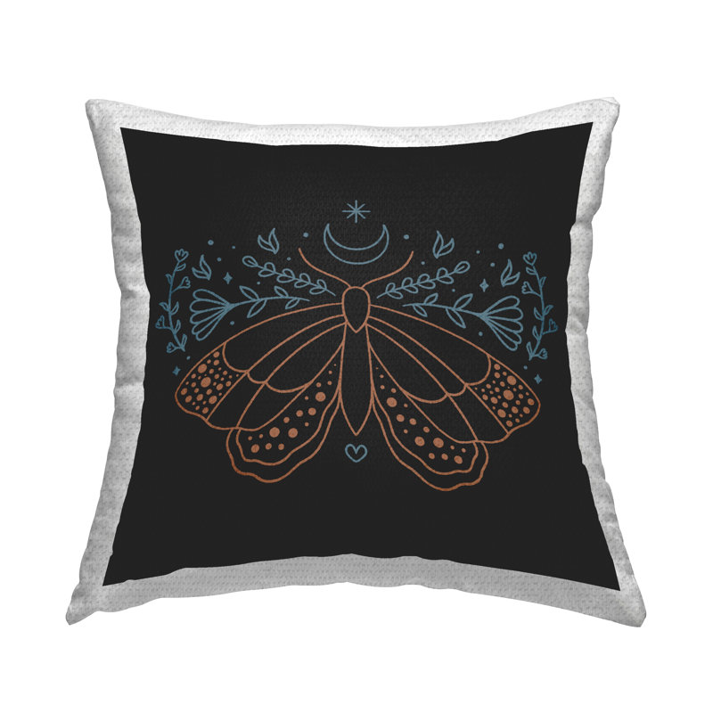 Coussin extérieur Celestial Moth Florals