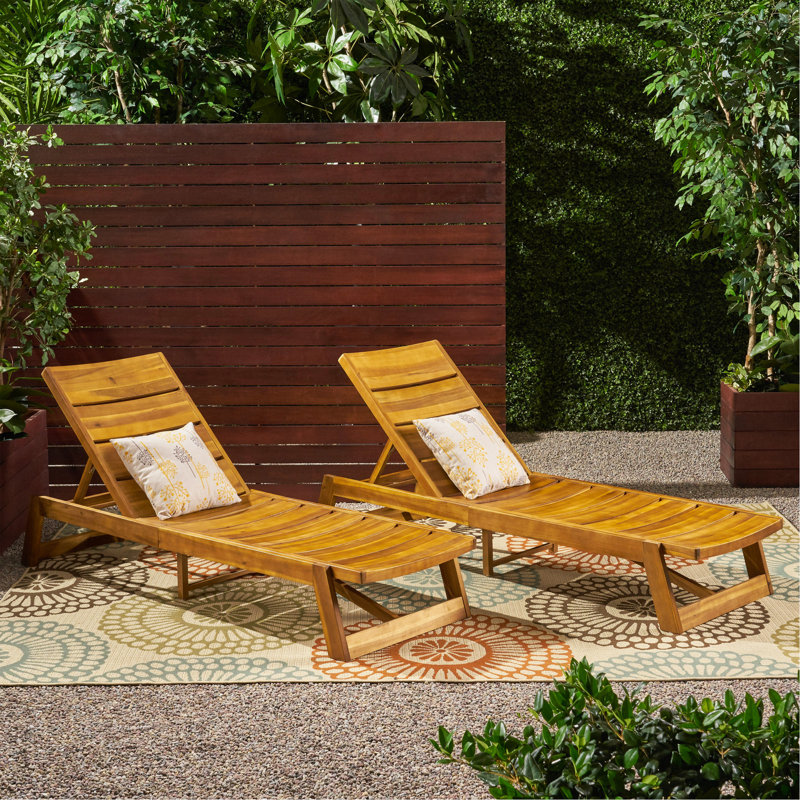 Maki Chaise Lounge( Set Of 2 ), Yellow Brown