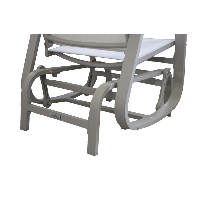 Fauteuil coulissant à une place Innisbrook, Blanc, Beige
