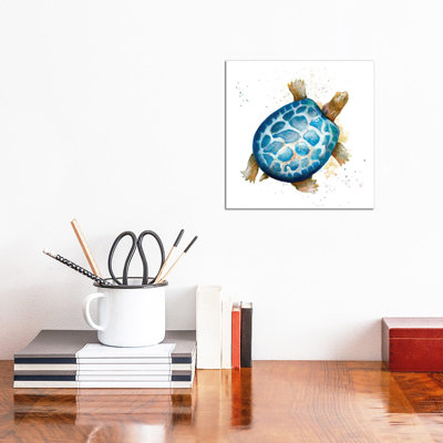 " Tortuga Azul Square " by Patricia Pinto