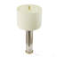 Lampe de table, lampe de table en verre doré 16 x 16 x 35 po avec abat-jour en tissu blanc