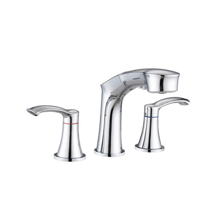 8 Inch Widespread Bathroom Faucet With Pull Out Sprayer 3 Hole Bathroom Sink Faucets Double Handle Stainless Steel Bathroom Basin Taps