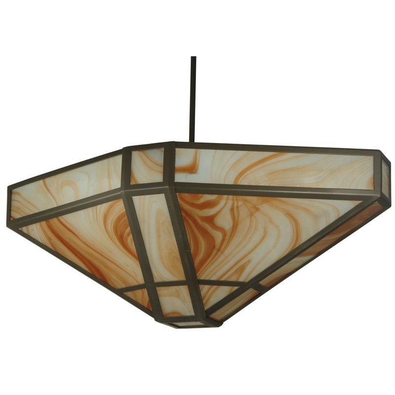 Luminaire suspendu bol 4 lumières unique