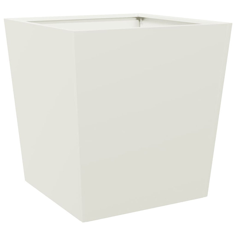 Asua Metal Planter Box, 50cm H x 50cm W x 50cm D, White