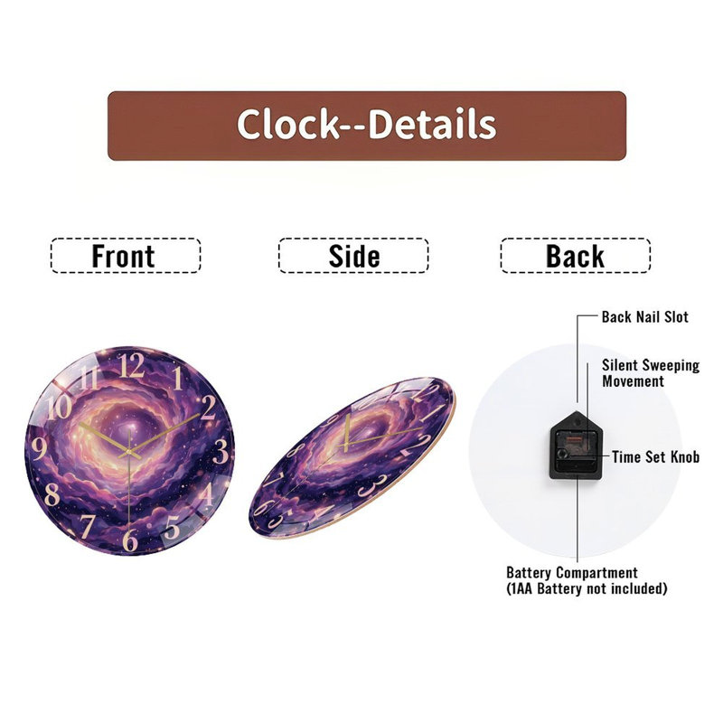 Horloge murale avec horloge murale 12 po