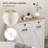 Double Tilt Out Laundry Hamper Cabinet With 2 Removable Baskets And 2 Drawers, Bathroom Storage Cabinet Or Trash Can Cabinet For Laundry Room, Living Room-1831489719
