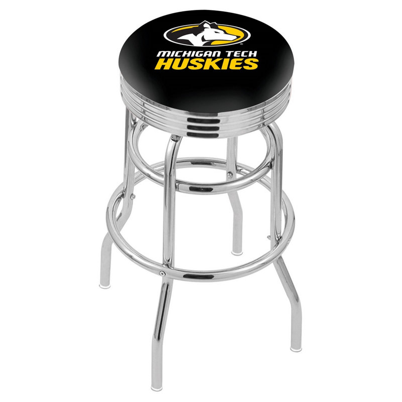 NCAA Bar & Counter Stool, Michigan Technological University, Counter Stool (25" Seat Height)