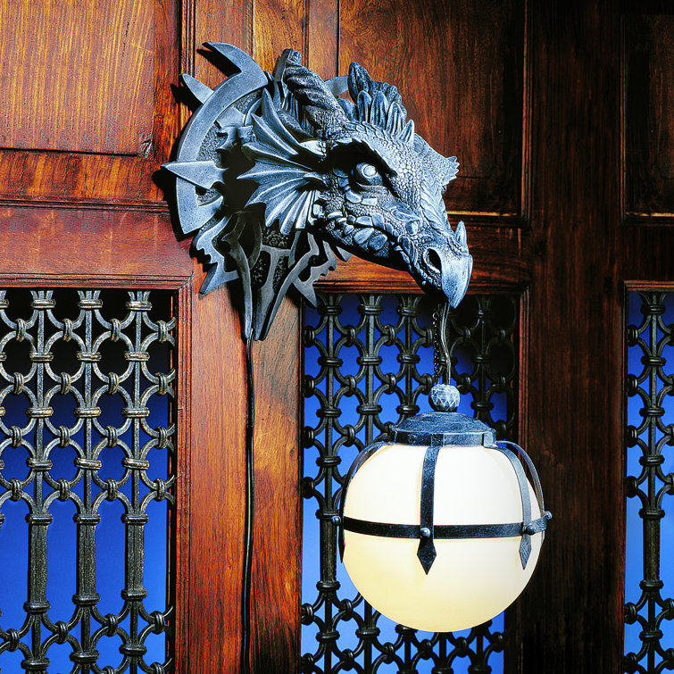 Marshgate Dragon Resin Plug-in Armed Sconce