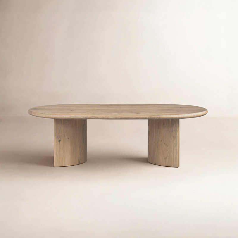 Table basse Haiden, H 17 po x L 35 po x l 65 po, Chêne usé