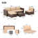 Eudy Wicker 4 - Person Modular Patio Conversation Sets with Cushions