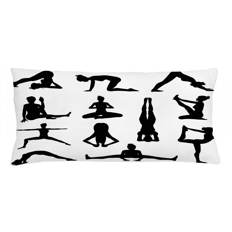 Housse de coussin lombaire intérieur/extérieur yoga, 16 po x 36 po