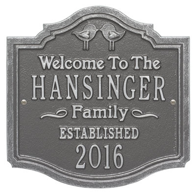 5-Line Wall Address Plaque