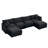 4-Seater Comfy Cloud Couches With Movable Ottoman-595626607