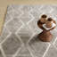 Tapis géométrique gris clair-1357483817