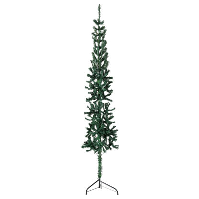Christmas Tree Decoration Slim Artificial Half Xmas Tree with Stand
