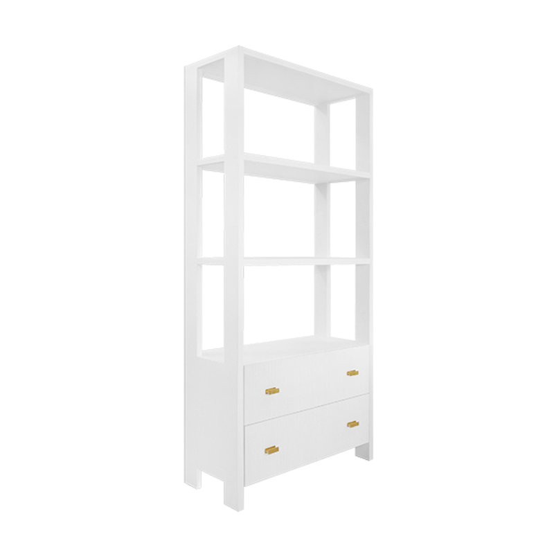 Davie Storage Bookcase, White