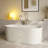 63"×29"  Freestanding Deep Soaking Tub Solid Surface Stone Resin Bathtub